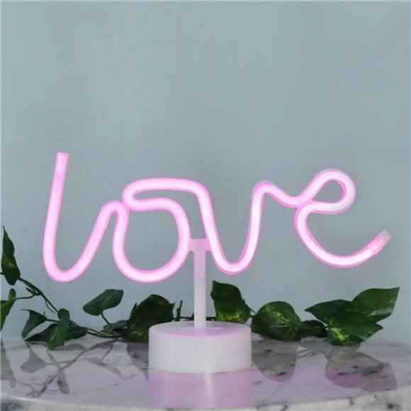 New in Box  Neon-Style Love Light Battery Operated Pink LED, with Built-in Timer - Picture 6 of 8